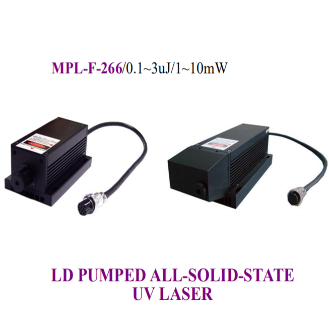 266nm UV Solid State Pulsed Laser 0.1-3uJ/1-15mW Passively Q-switched